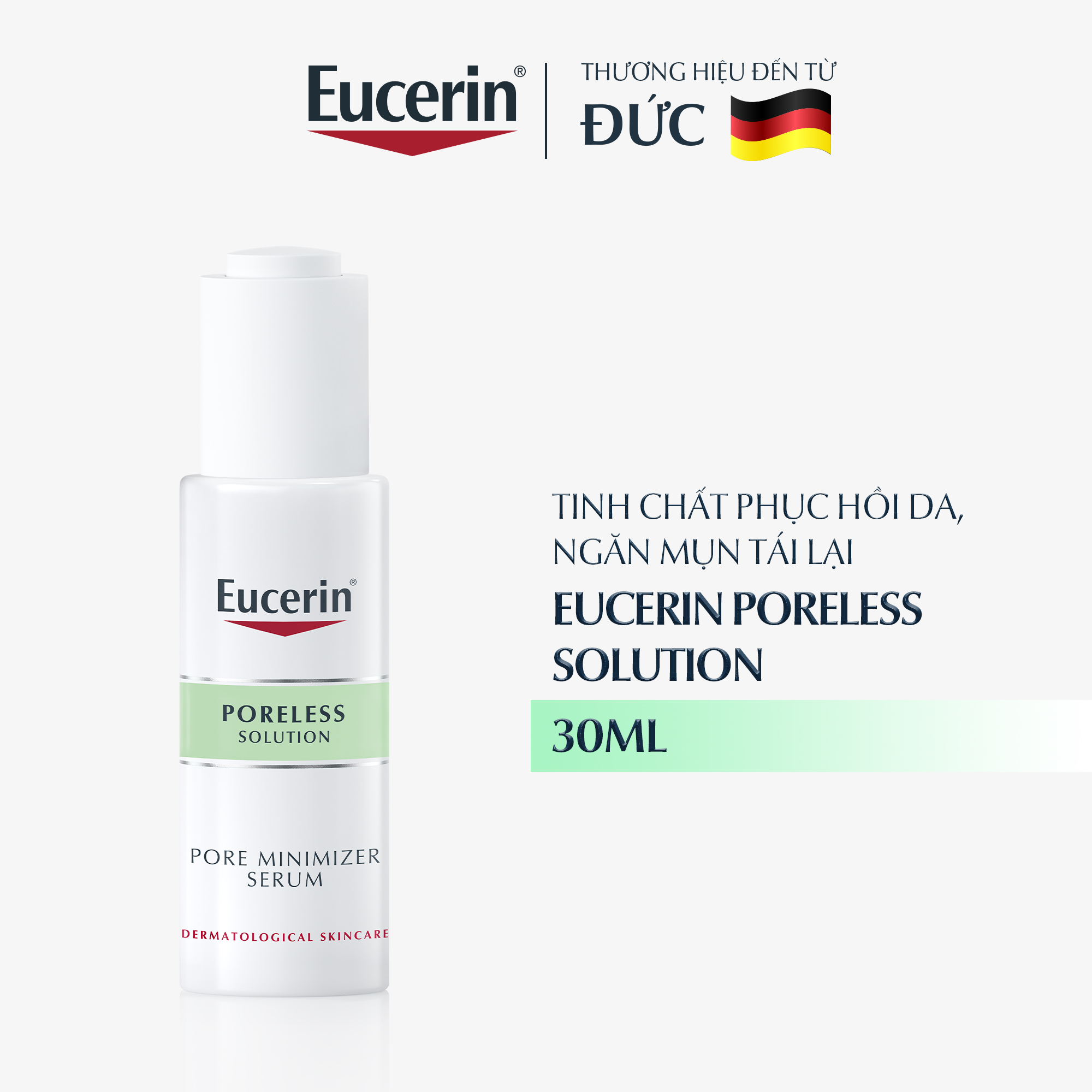 [Ưu Đãi 30%] Bộ sản phẩm giảm mụn Eucerin Pro Acne: Poreless Serum 30ml &amp; Gel Rửa Mặt 200ml