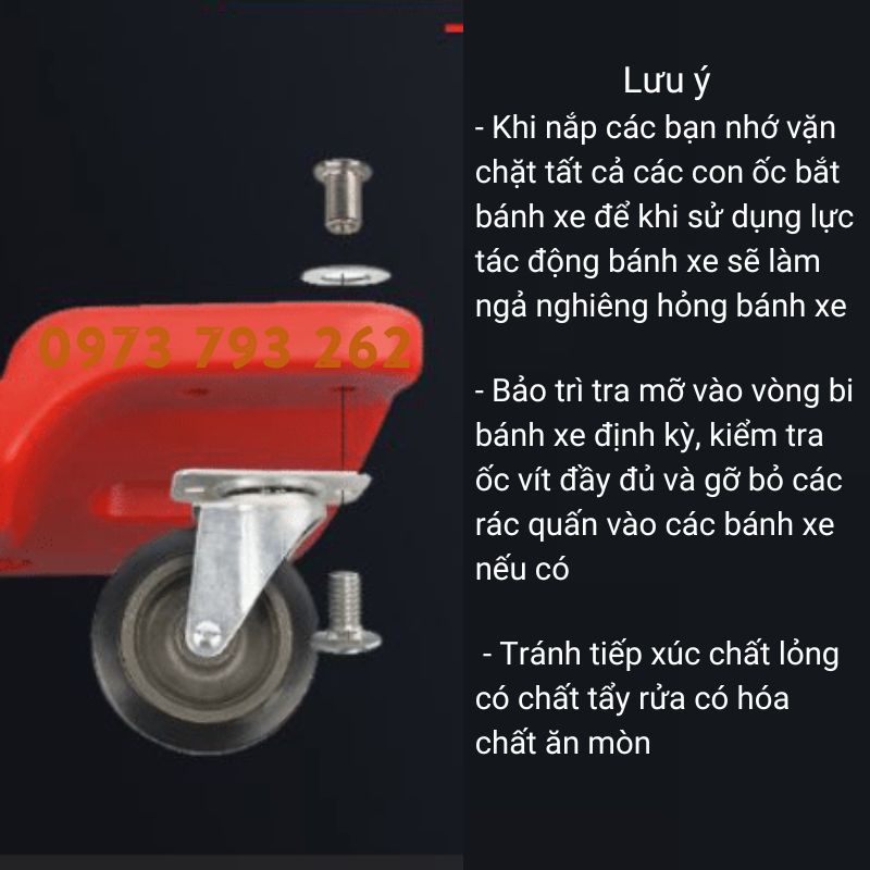 Xe chui gầm xe ô tô ván nằm sửa chữa 6 bánh chịu lực cao Thái Lai
