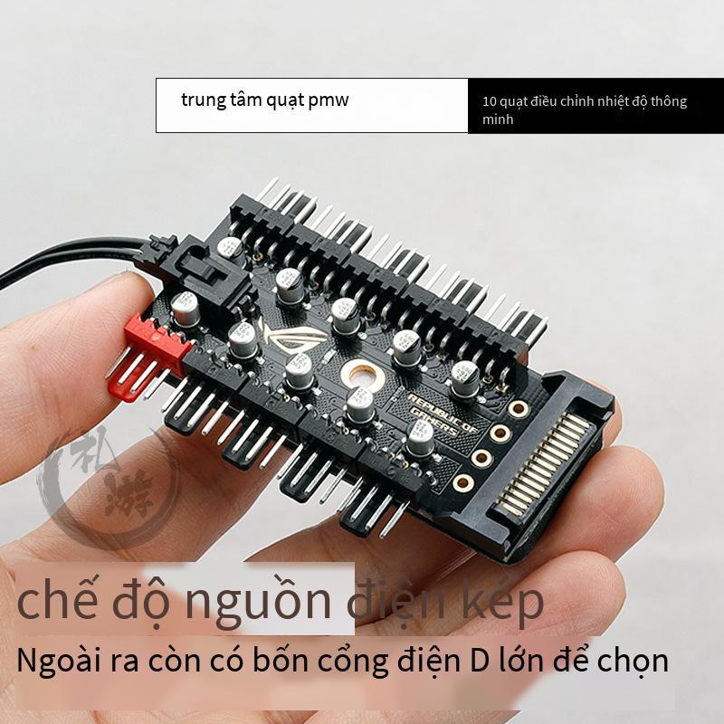 Bo mạch chủ phong cách mới nhất 4Pin/kim PWM HUB HUB điều khiển nhiệt độ máy tính bảng điều khiển tốc độ khung gầm quạt 4 dây trung tâm