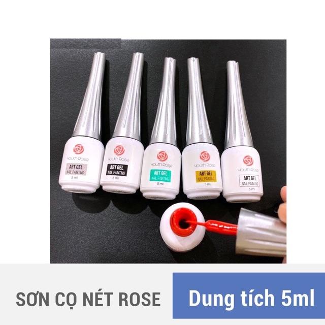 Sét  Gel cọ vẽ nét hoa hồng ( nguyên tem)