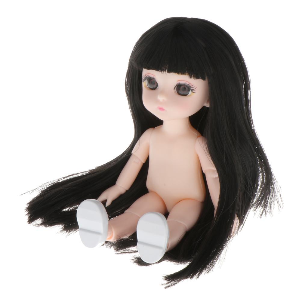 Moveable 1/12 BJD Doll White Skin DIY Supplies Birthday Gift Toys Style 1