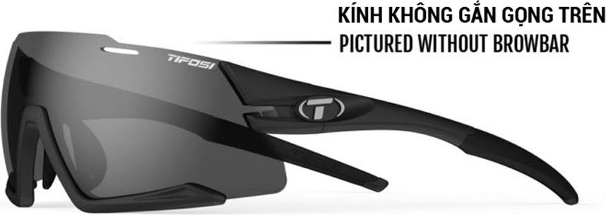 Kính mát thể thao Unisex Tifosi Aethon - Gọng Matte Black, Bộ 3 tròng Smoke / AC Red / Clear