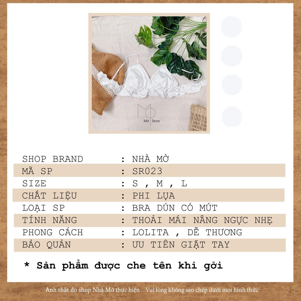 Áo bra dún trắng CÁ CONCEPT đồ lót thiết kế bra phi đủ size lolita siêu xinh