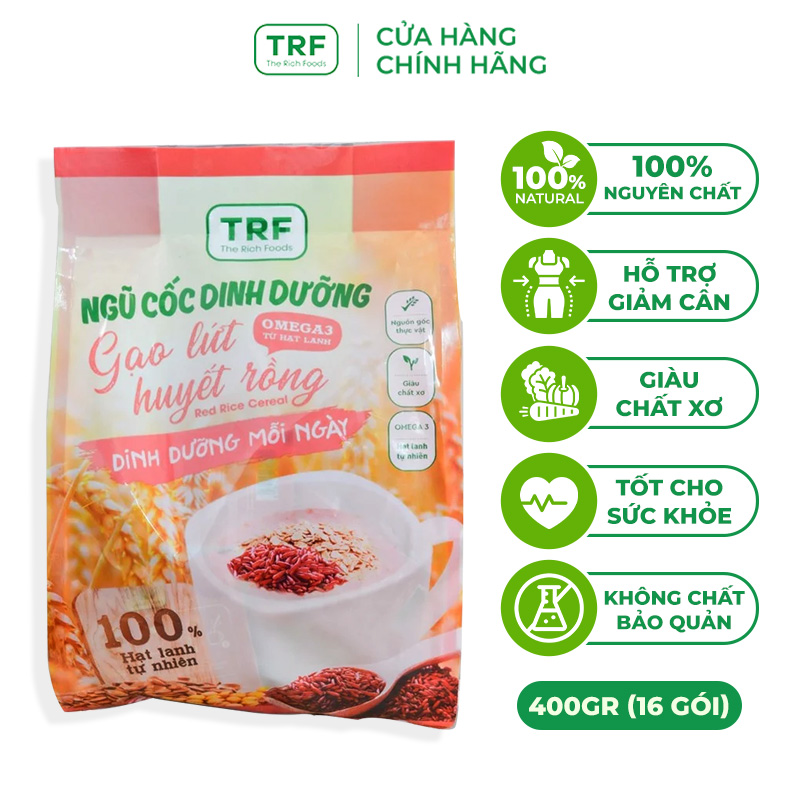 Ngũ cốc dinh dưỡng gạo lứt huyết rồng- The Rich Food- túi 400gr