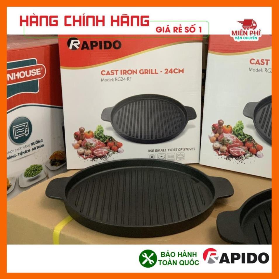 CHẢO NƯỚNG RAPIDO 26CM, CHẢO GANG NƯỚNG RAPIDO  DÙNG ĐƯỢC TRÊN MỌI LOẠI BẾP