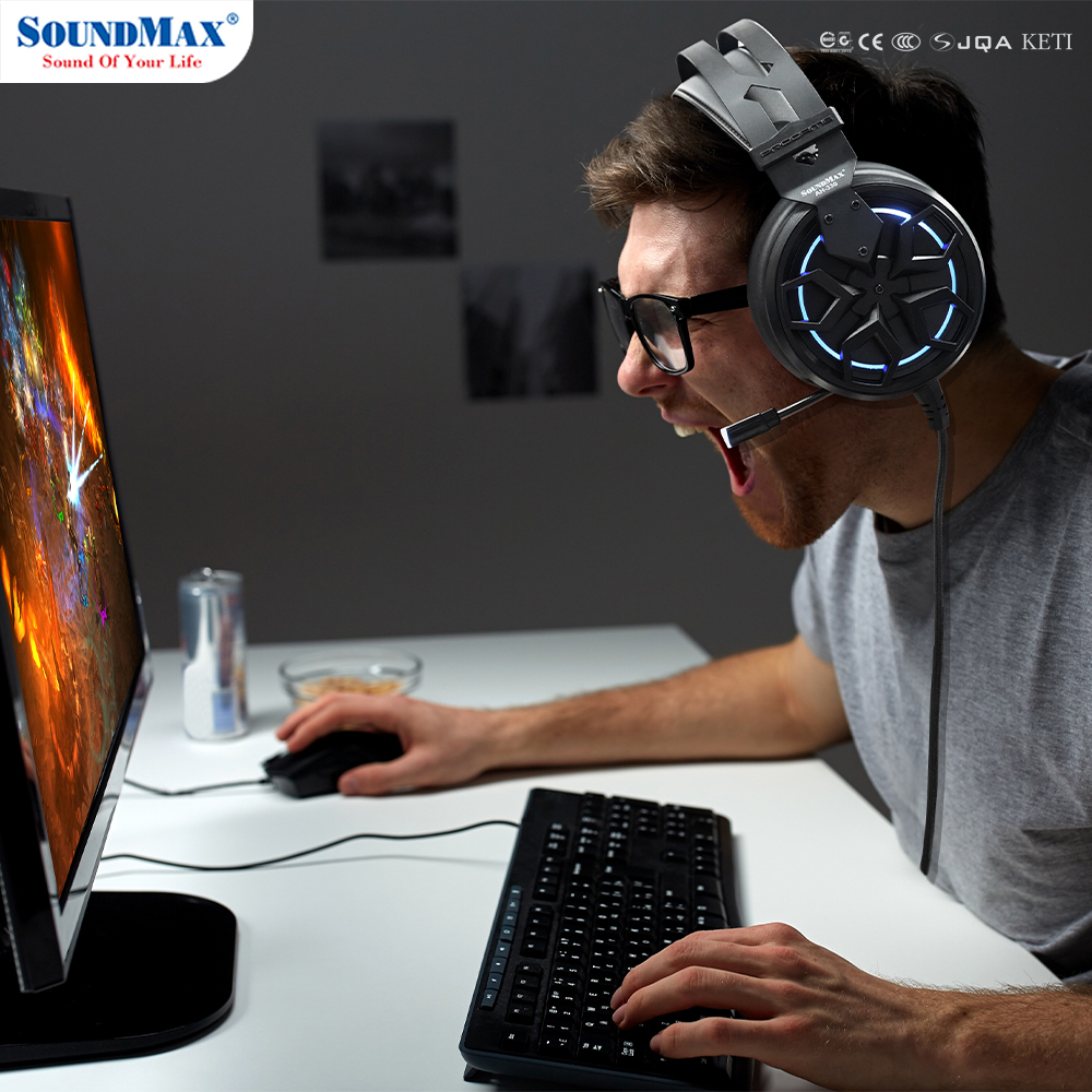 Tai Nghe Chụp Tai SoundMax AH-330 | Tai Nghe Chơi Game SoundMax AH330 | Gaming Headset - Hàng Chính Hãng