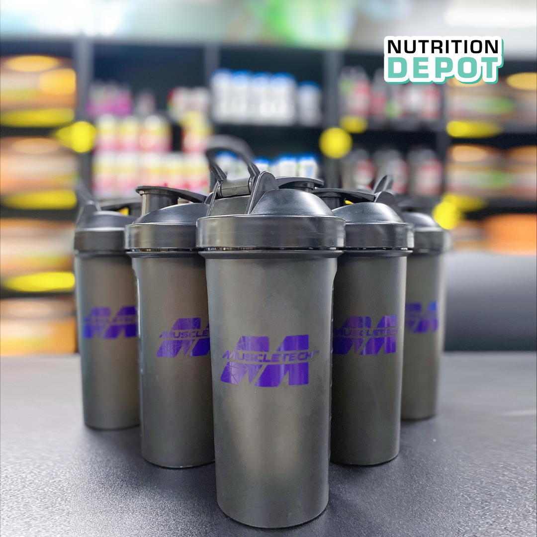 Hình ảnh Bình lắc Shaker Muscletech 600ml màu đen, bình nước thể thao  - New Version - Nutrition Depot