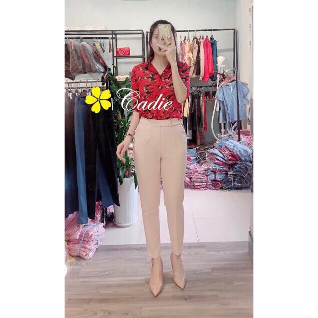 Quần baggy đai lệch chất tuyết mưa from đẹp chuẩn từng cm thời trang quần baggy đai lệch 8312