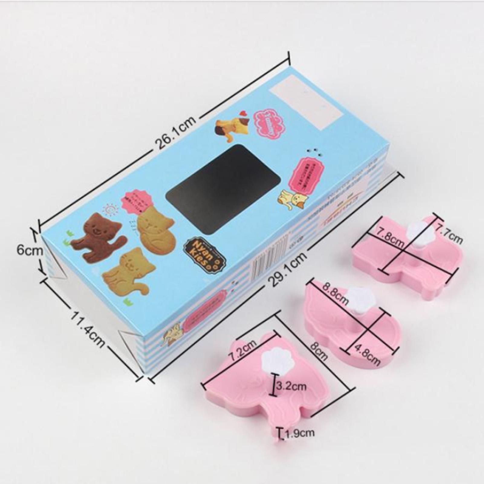 Bô 3 Cái Khuôn Bánh Quy Hình Mèo Dễ Thương DIY