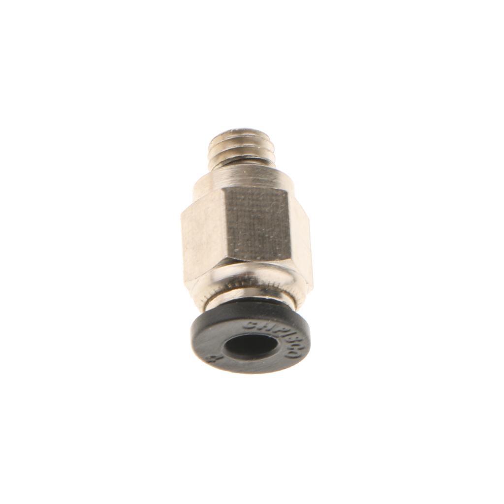 PC4-M6 Male Straight Pneumatic PEFE Tube Push Fitting for  Extruder