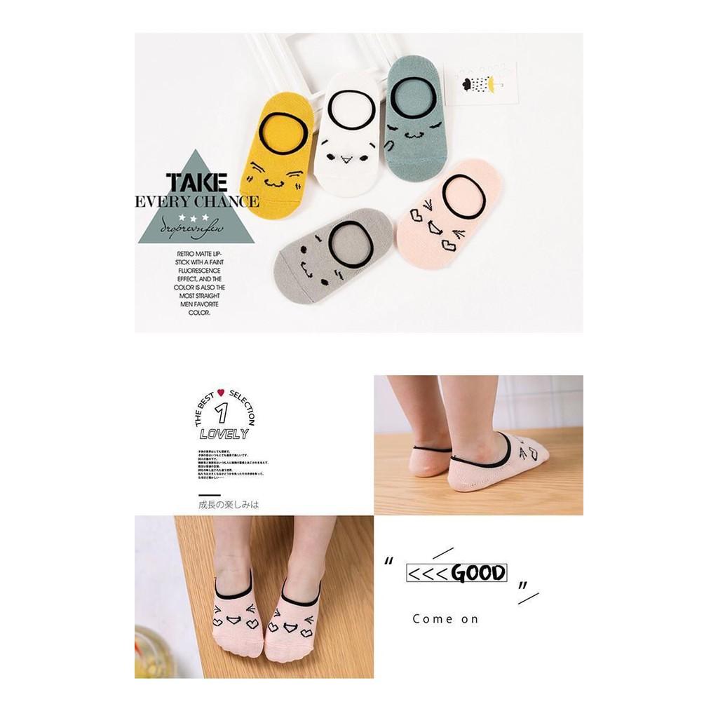Tất Trẻ Em Set 5 Chiếc Tất lười cho bé trai bé gái hình ngộ nghĩnh đáng yêu Cao cấp mã T03