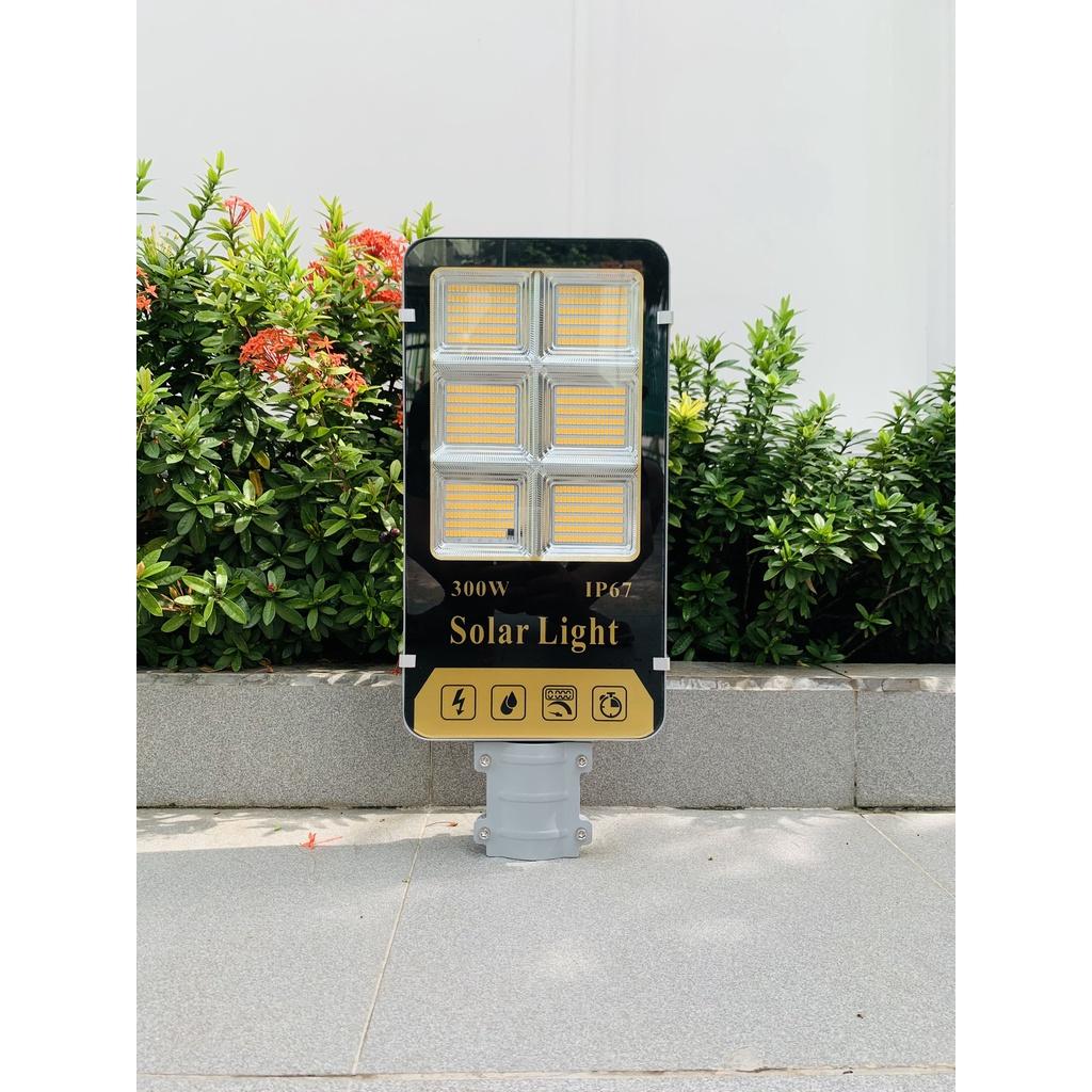 Đèn năng lượng mặt trời 300w đèn sân vườn ngoài trời trụ cổng chống thấm nước ip67 đèn led chống loá