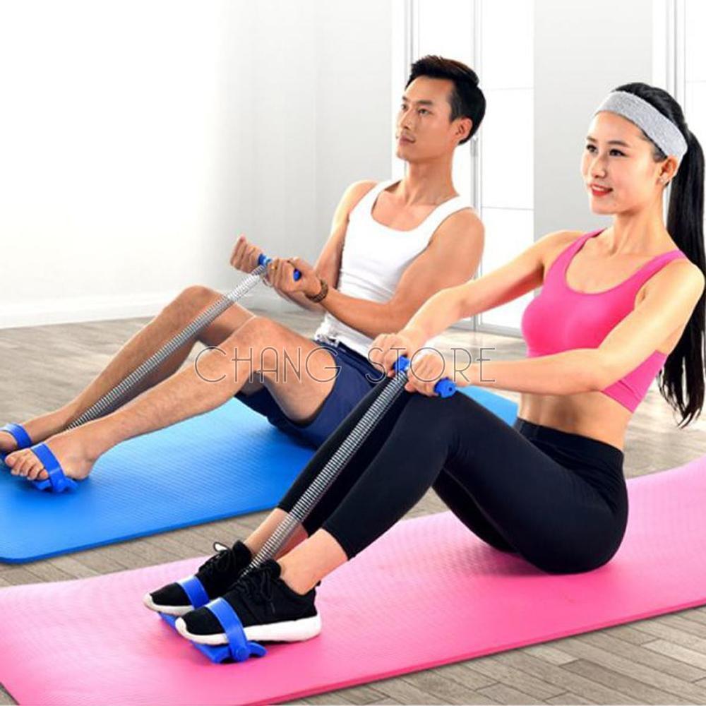 Dụng cụ tập gym - Dây Kéo Tummy Trimmer Tập Cơ Lưng Bụng Hiệu Quả Tại Nhà + Con Lăn 2 Bánh AB