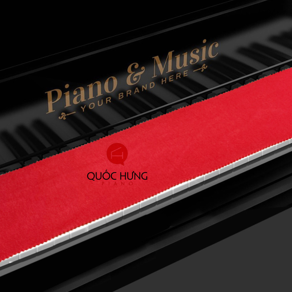 Khăn phủ phím đàn Piano điện, Piano cơ, vải hàng chuẩn (không xơ, không phai màu, không co rút)