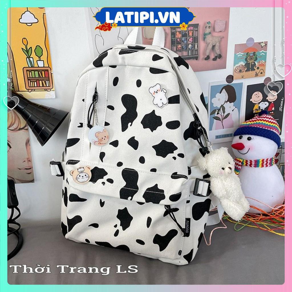 Hàng Cao Cấp Tặng Sticker BALO Bò Sữa Thời Trang HQ Đi Học Đi Du Lịch HOT 2021 BL 05