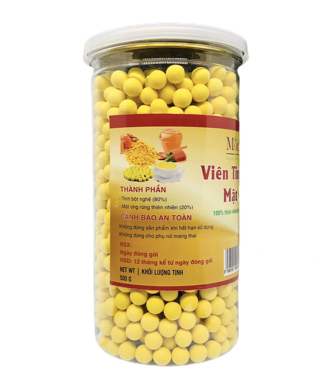 Viên tinh nghệ mật ong Mộc Lan (hũ 500g)