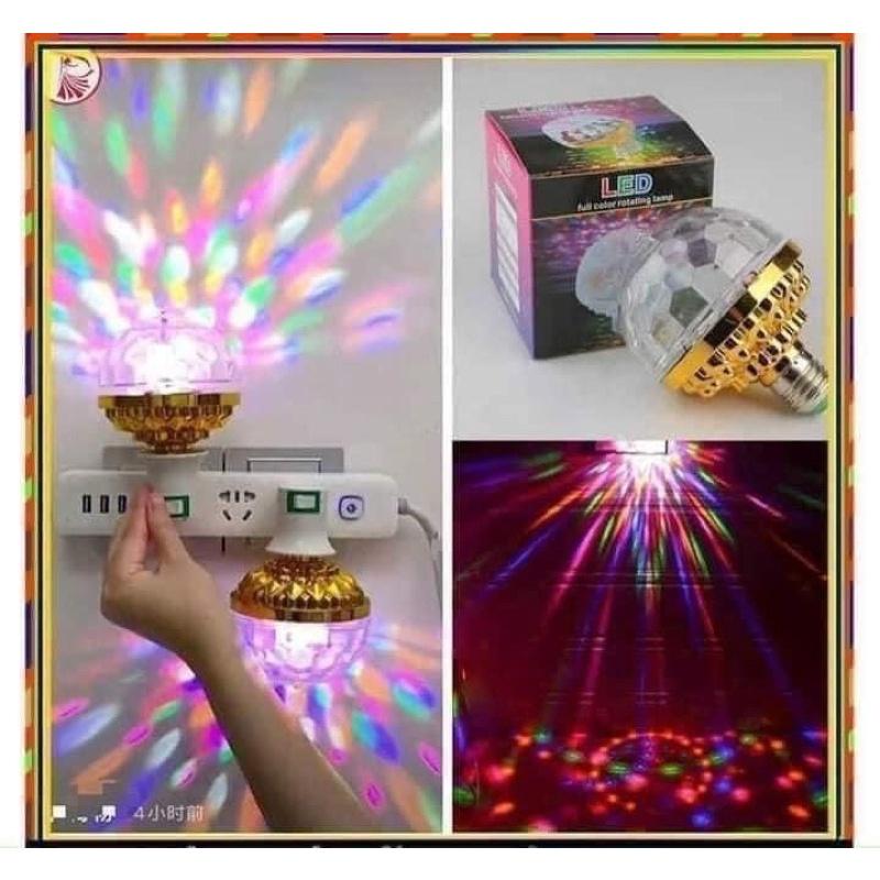 Đèn led nháy xoay vũ trường 7 màu chớp theo nhạc kèm đui cắm