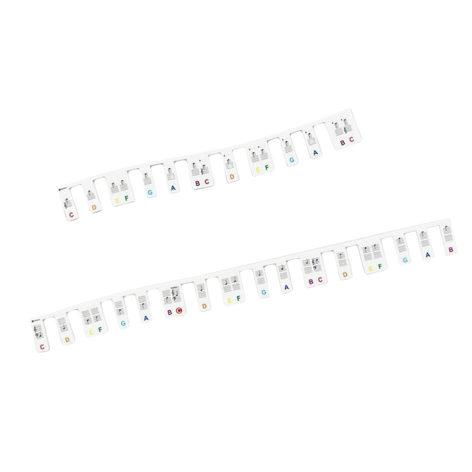 Piano key sticker 61 Keys Keyboards Piano Note Chart Guide Key Labels for Beginners