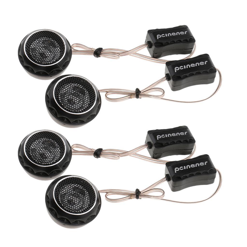 2Pairs Universal Car Audio Stereo Speaker Subwoofer Tweeter Excellent Timbre
