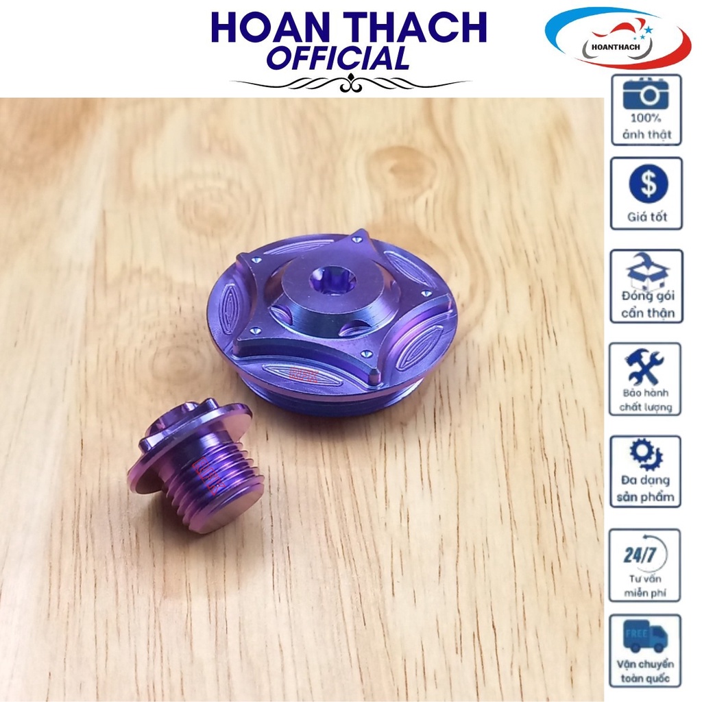 Bộ Ốc Mâm Lửa Gr5 Titan Tím dùng cho dòng xe máy SP001154