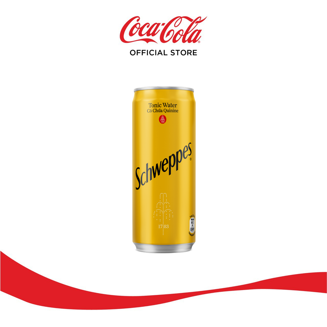 Lốc 24 lon Nước Giải Khát Có Gas Schweppes Tonic Water Chứa Quinine 320ml/Lon Sale 4.4 Coca-Cola Official Store