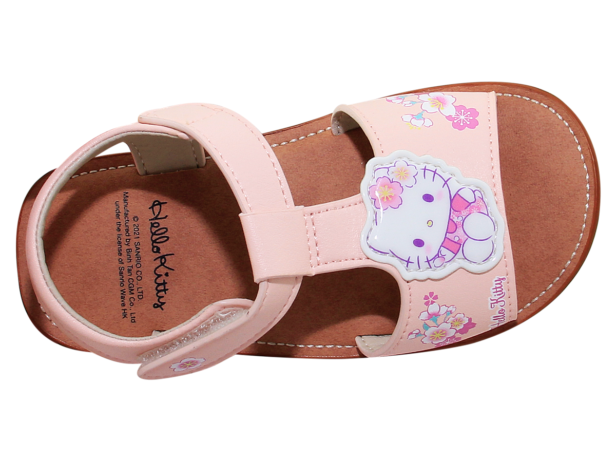 SANDAL ĐẾ BẰNG BÉ GÁI Bita's KITTYS.01 (Hồng + Hồng phấn + Trắng) dễ thương