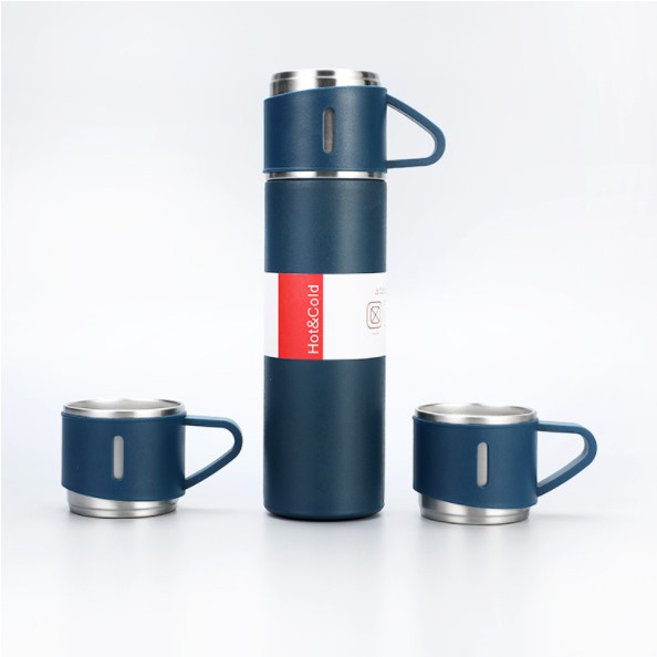 Bình Giữ Nhiệt INOX 304 - 500ml Tặng Kèm 2 Cốc Sang Trọng Chắc Chắn Chất Lượng Cao