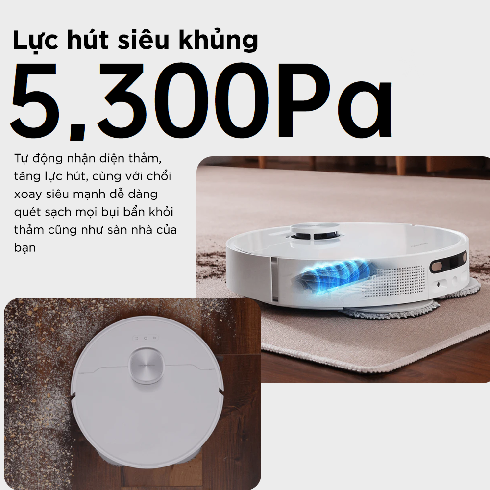 Robot Hút Bụi Lau Nhà, Tự Động Giặt Sấy Giẻ, Tự Gom Rác, Tự Động Thêm Nước DREAME L10S Ultra, Tạo Bản Đồ Siêu Nhanh, Tự Động Tối Ưu Dọn Dẹp, Camera AI Thông Minh, Diện Tích Hoạt Động 200m2, Áp Suất 5300 Pa, Công Suất 75W - Bản Quốc Tế - Hàng Chính Hãng