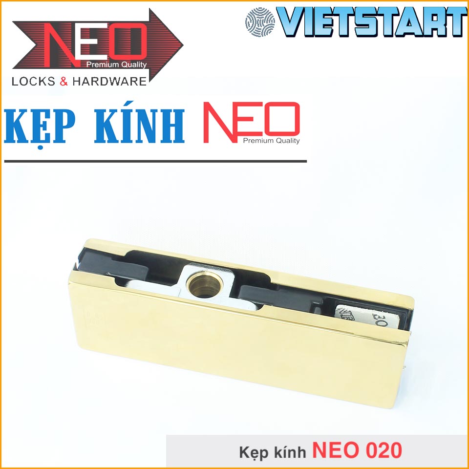 Kẹp kính NEWNEO Inox304 mạ vàng - Kẹp trên, kẹp dưới, kẹp góc, kẹp ty và kẹp khóa &amp;BLSan