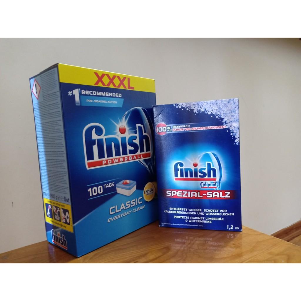 Muối rửa bát Finish 1.2kg - Đức: Dùng cho máy rửa chén bát