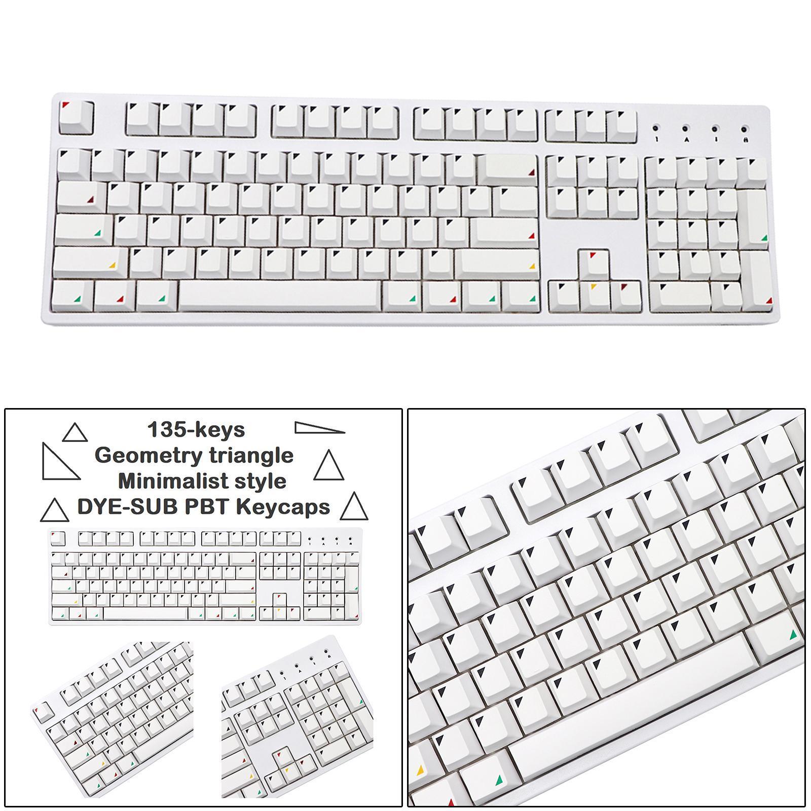 135 Keys Minimalist Theme Keycaps DIY Keyboard Parts for Cherry 61