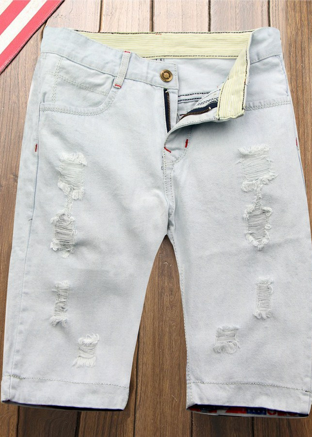 Quần short jean nam xanh bạc Q32