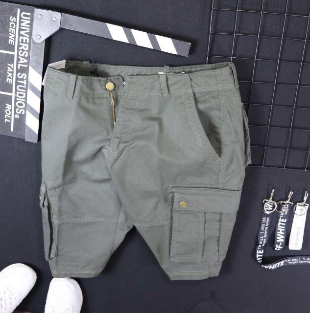 Quần short nam kaki túi hộp móc khóa có size lớn cho người trên 80kg
