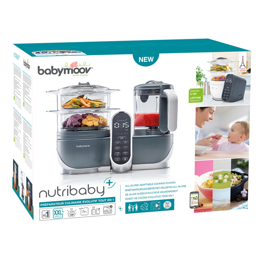 Máy Xay Hấp Đa Năng Nutribaby Plus5 In 1 Babymoov 1000200 (Ghi)