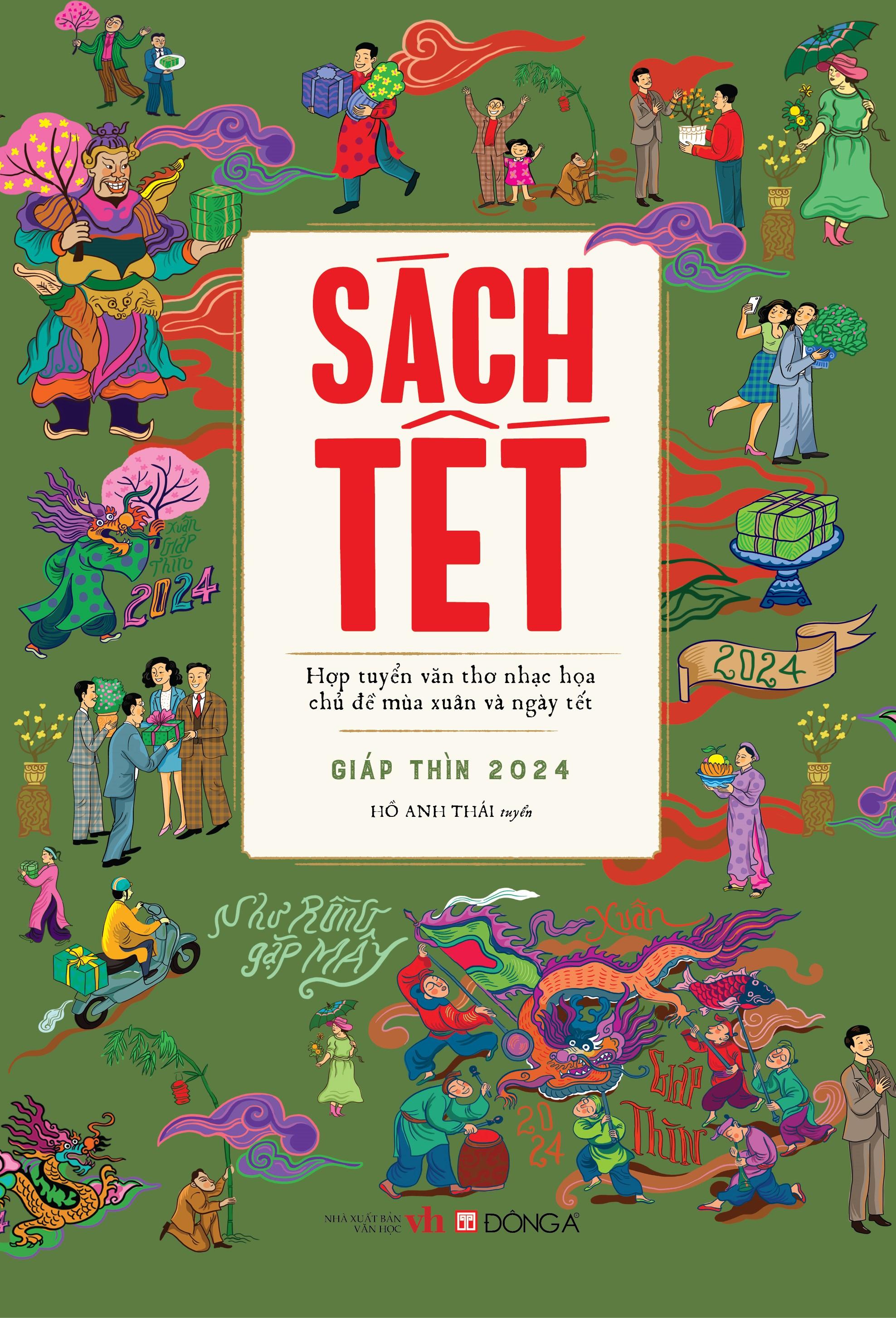 Sách Tết Giáp Thìn 2024 - Hợp Tuyển Văn Thơ Nhạc Hoạ Chủ Đề Mùa Xuân Và Ngày Tết - Ấn Bản Giới Hạn - Tặng Kèm Hộp Sơn Mài + Tranh Sơn Mài