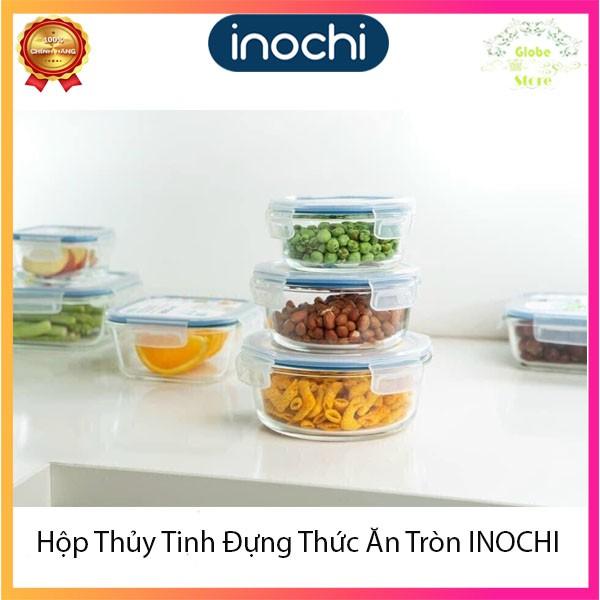 Hộp Thuỷ Tinh Đựng Thực Phẩm tròn INOCHI Trong Ngăn Đá Tủ Lạnh, Bảo Quản Thực Phẩm Tươi TTCN