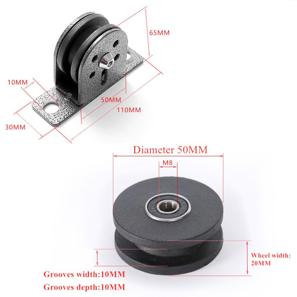 Block Pulley Block Block Block Block Fitness Cable Block Cable Caber Build DIY 661LBS