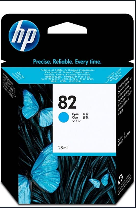 Mực In phun HP 82 Cyan Ink Cartridge (C4911A) 69ml - Hàng chính hãng