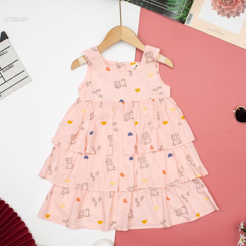 Váy Lanh 3 Tầng VVCV2305 Thương Hiệu Litibaby Size 2-10,Dành Cho Bạn Từ 11-30kg