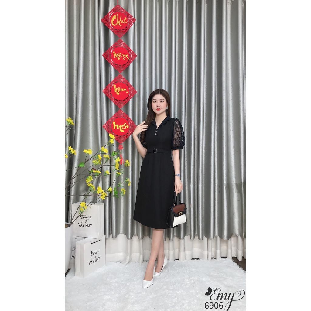 Đầm EMY EM6906 Xoè A Ren