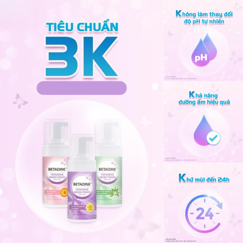 Combo 2 chai dung dịch vệ sinh phụ nữ Betadine Gentle Protection Immortelle 100ml &amp; 250ml - 2 DD Tím:100ml&amp;250ml