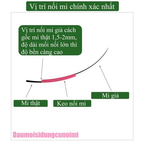 Keo nối mi không cay tự nối, có thể mở mắt tự nối mi, 2s khô, bền 2~3 tuần, nối được khoảng 30 đến 50 bộ mi