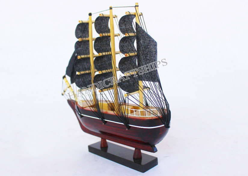 (Sẵn sàng trưng bày) Thuyền gỗ trang trí bàn học 20cm nhỏ xinh - có hỗ trợ ship