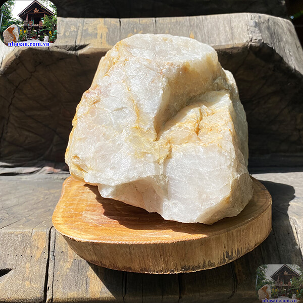 Đá thạch anh thanh tẩy - Viên đá phong thủy giúp thanh lọc, cân bằng năng lượng - 7.6kg - K254