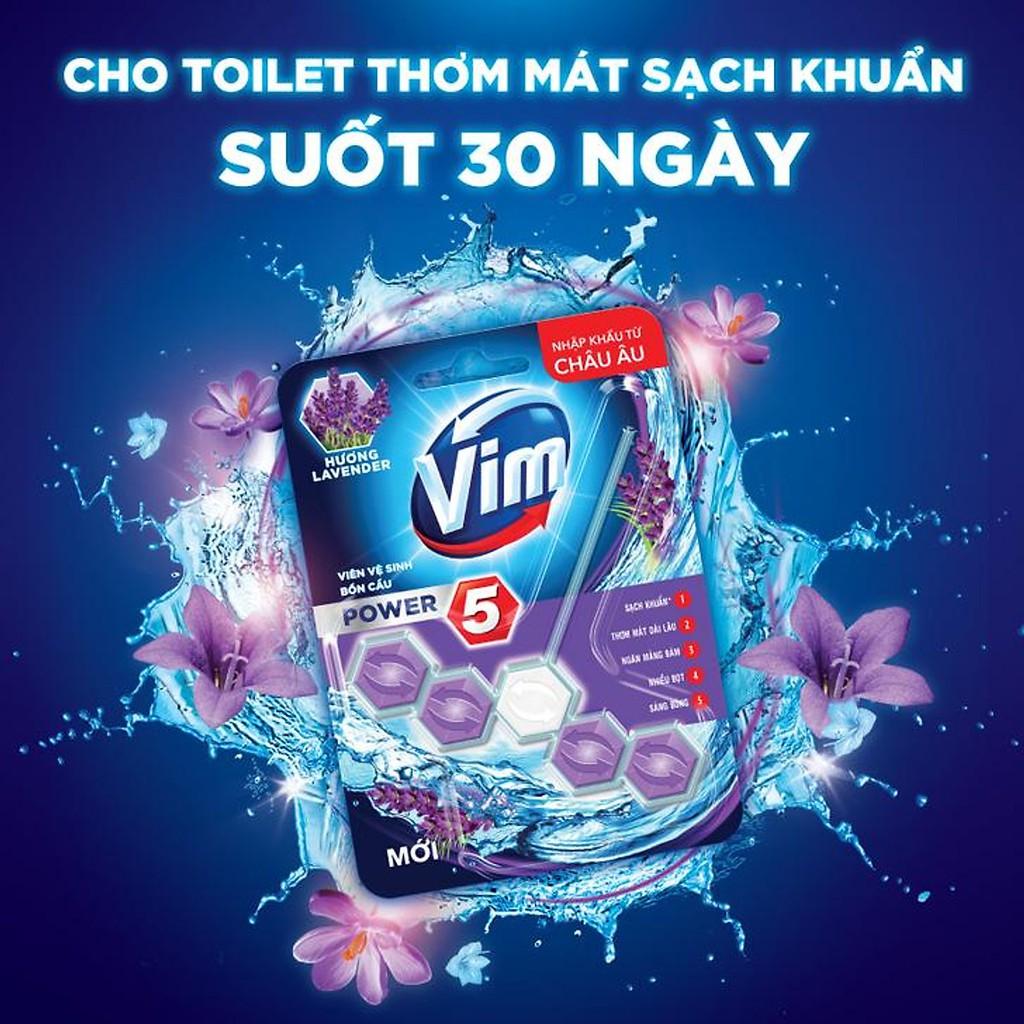 Vệ Sinh Bồn Cầu VIM POWER 5 Sạch Khuẩn Thơm Mát - 1 Vĩ ( 5Viên )