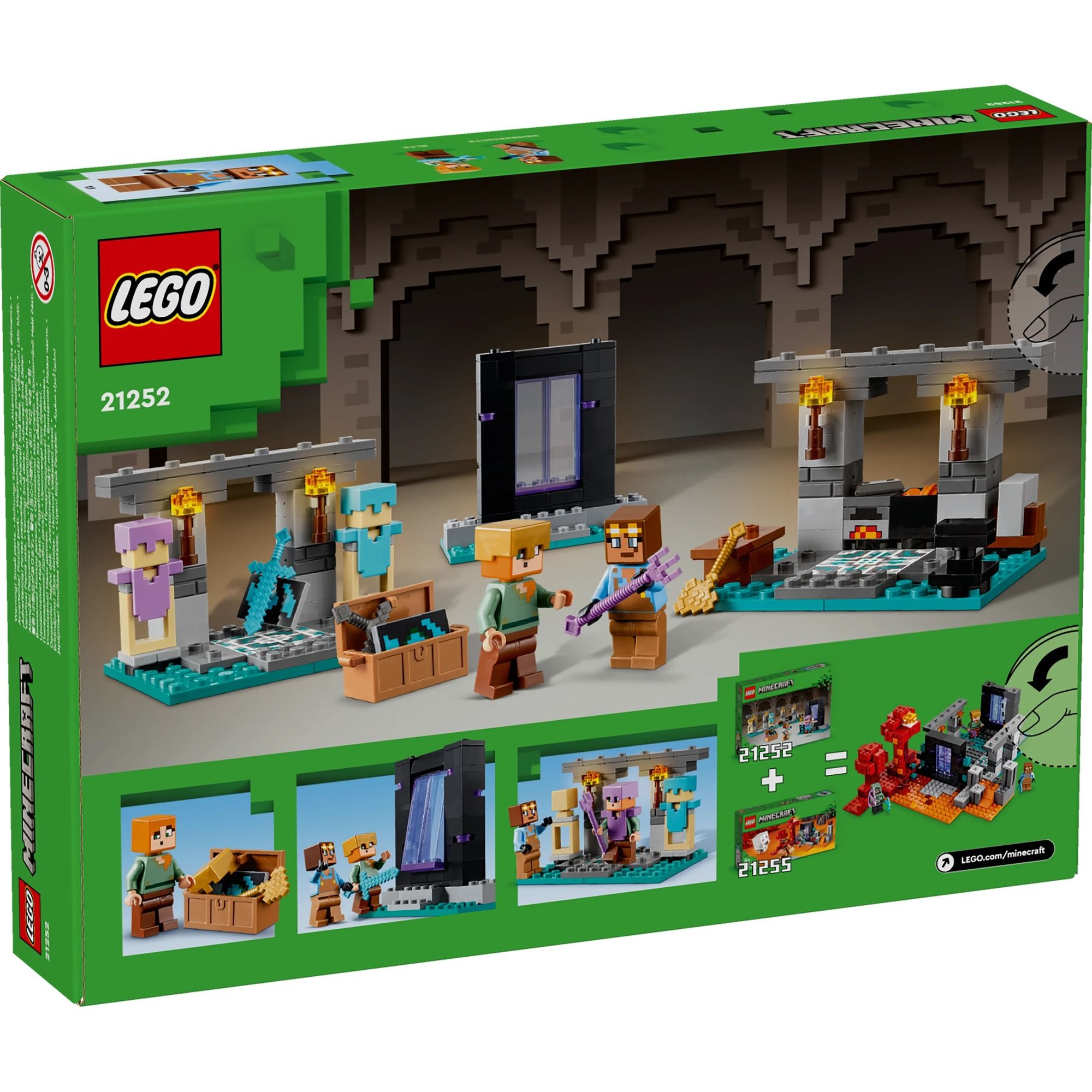 LEGO MINECRAFT 21252 Đồ chơi lắp ráp Kho chế tạo trang bị (203 chi tiết)