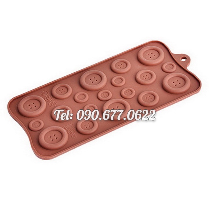 Khuôn silicone làm rau câu, socola, kẹo dẻo hình nút áo – Mã số 1114