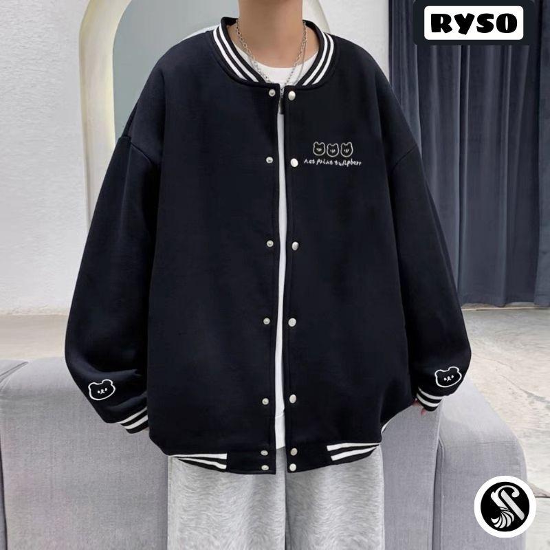 Áo khoác nỉ bomber Unisex form rộng cardigan nỉ trần bông dày dặn nam nữ đều phù hợp