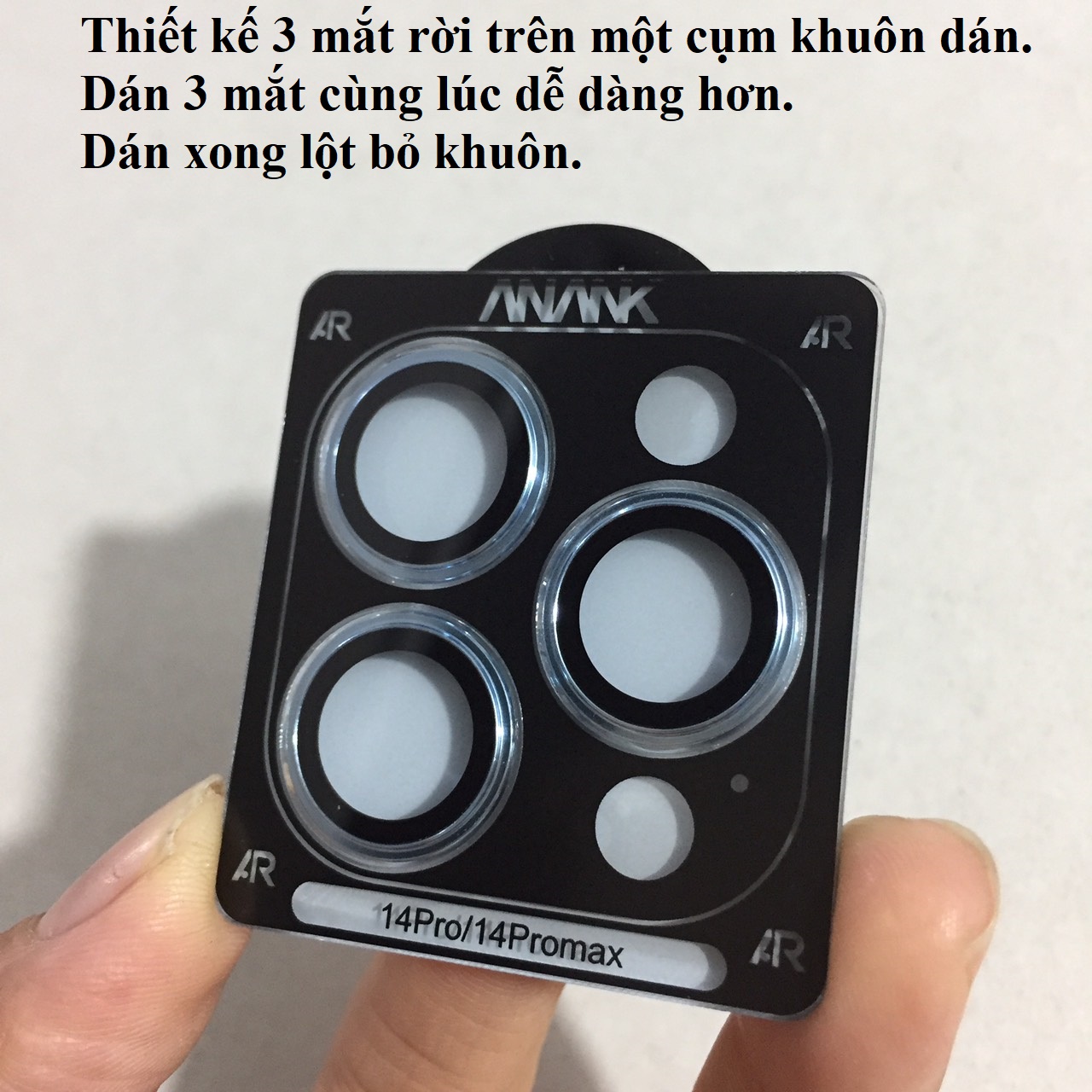 Cụm cường lực viền hợp kim titan dán camera cho iP 14 Pro / 14 Pro Max ANANK AR _ Hàng chính hãng