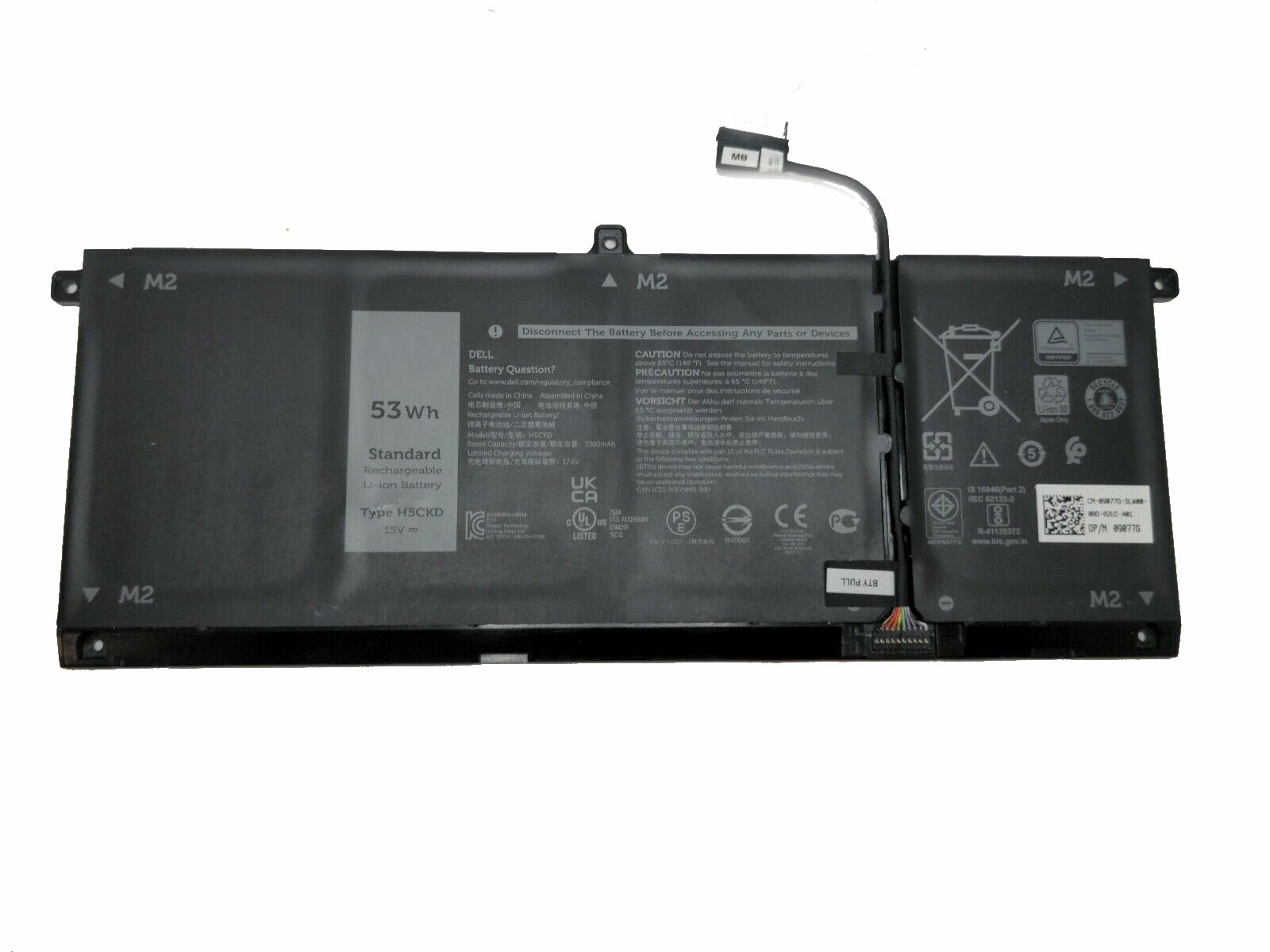 Pin dành cho Laptop Dell Latitude 3410 3510 H5CKD 53Wh - Hàng Nhập Khẩu